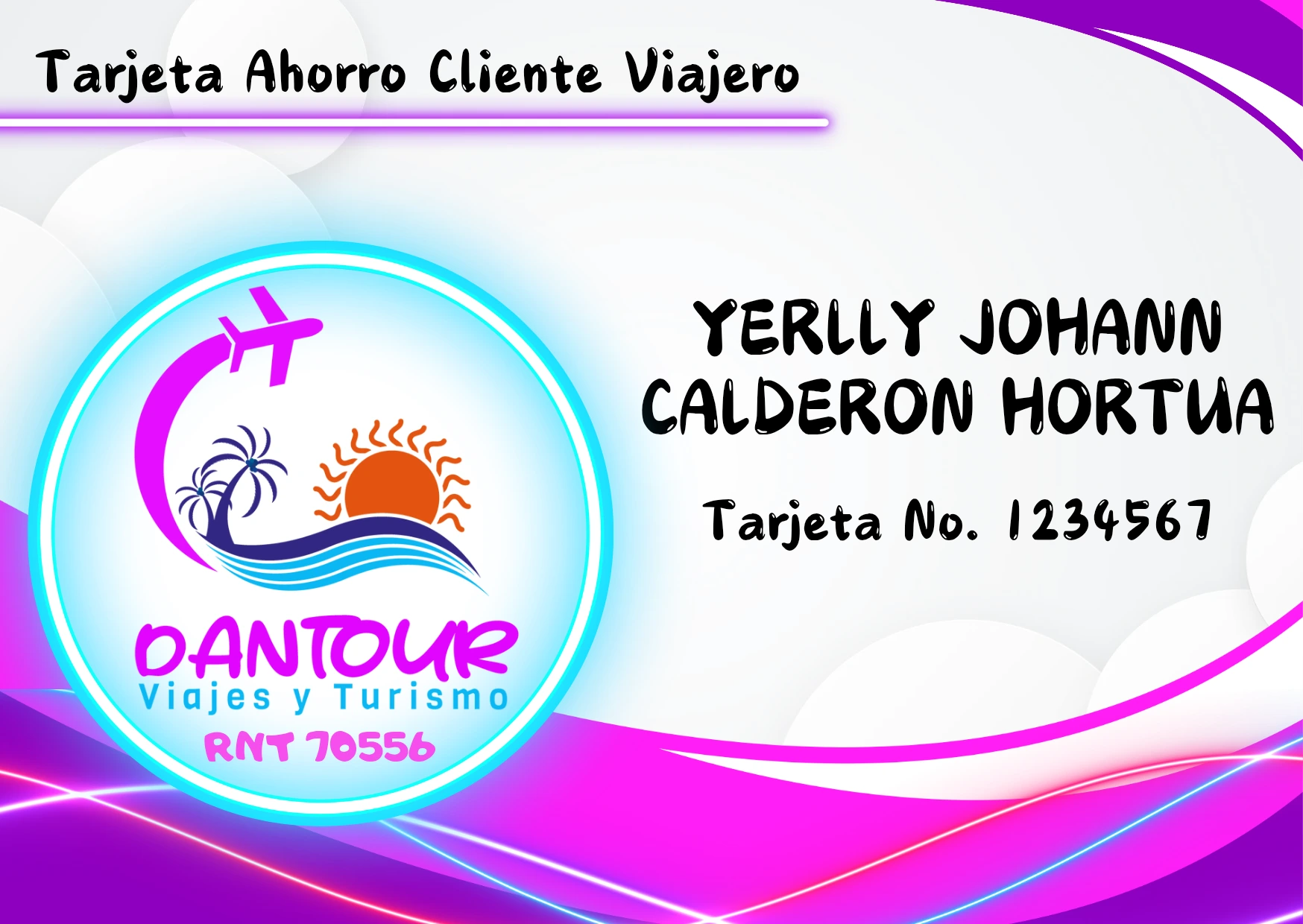Tarjeta Cliente Viajero DANTOUR